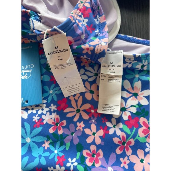 Cupshe Women 2 Piece Swimsuit Medium Floral Print Underwire High-Waist Bikini - Picture 3 of 3